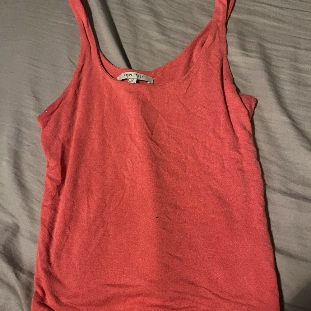 basic pink tank top